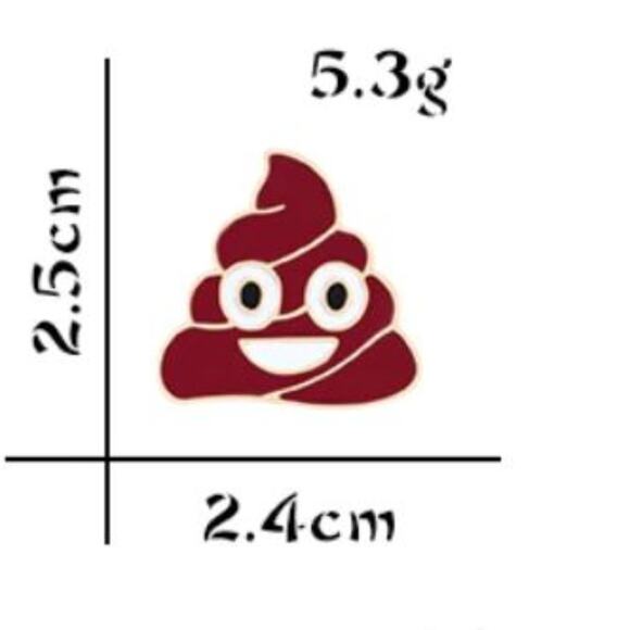 Poop Smiling Face Emoji Pin Brooch - Picture 1 of 2